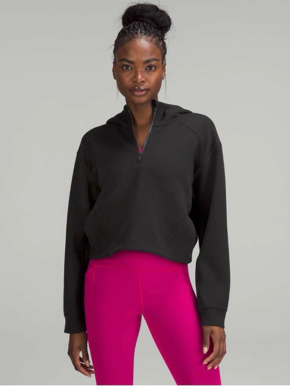 Lululemon Modal Spacer Training Half-Zip Hoodie
Black Size 8